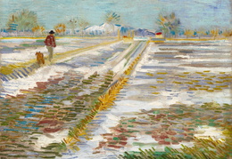 Vincentas van Gogas. Peizažas su sniegu. 1888 m.