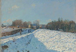 Alfredas Sislėjus. Sniego efektas Louveciennes komunoje. 1874 m.