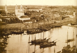Kauno vaizdas iš Linksmakalnio. 1861 m. Fotogr. A. Rohrbachas [Iš D. Junevičiaus asmeninio rinkinio]