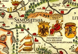 Olaus Magnus žemėlapio fragmentas. 1539 m.