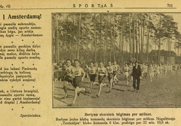 Pasiruošimo 1928 m. Amsterdamo vasaros olimpinėms žaidynėms akimirka ir eilėraštis