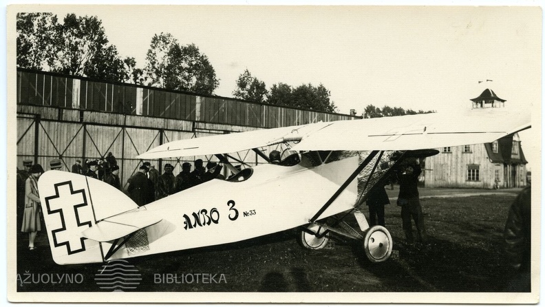 15.Lektuvas ANBO-III Nr.33 kauno aerodrome, apie 1929 m., Lietuvos aviacijos muziejus.jpg