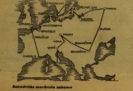 Eskadrilės maršruto schema