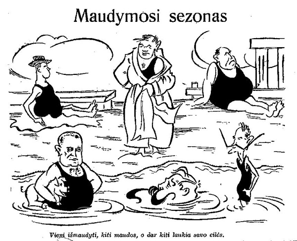 Karikatura_Maudymosi_sezonas_Diena_1936_07_19_p1.jpg