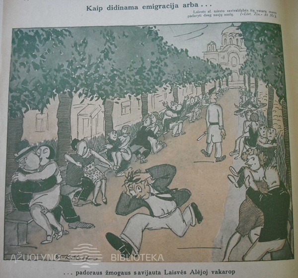 Karikatura_Kaip_didinama_emigracija_Atostocine_spaktyva_1928_nr11_p4.jpg