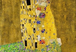 Gustavas Klimtas. Bučinys. 1907-1908 m.