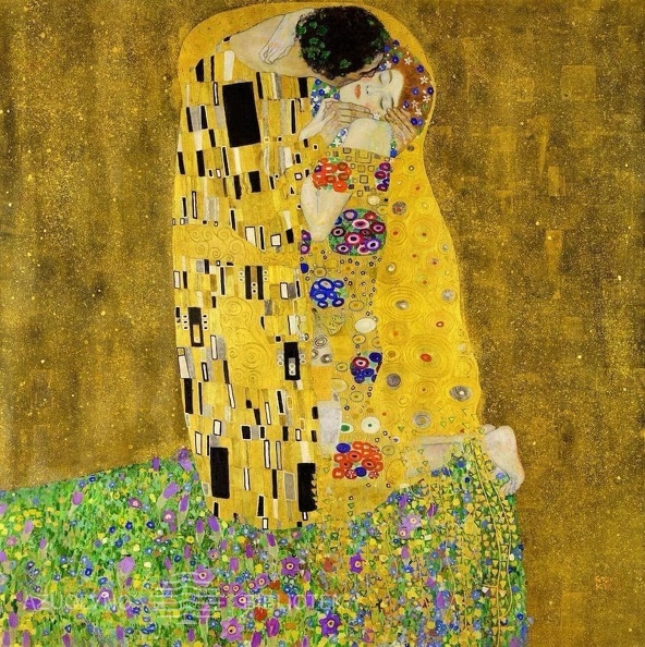 Gustavas Klimtas. Bučinys. 1907-1908 m..jpg