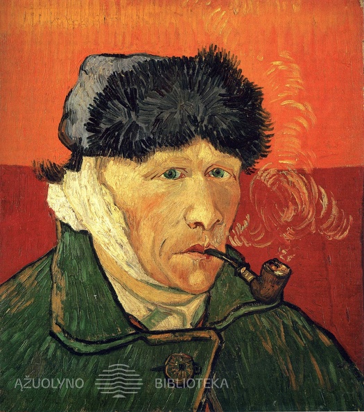 Vincentas van Gogas. Autoportretas su apibintuota ausimi. 1889 m..jpg